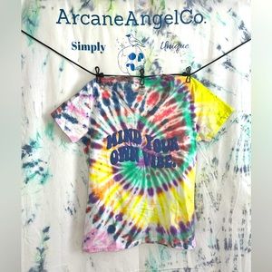 Mind your own vibe puff print tie dye T-shirt 100% unique